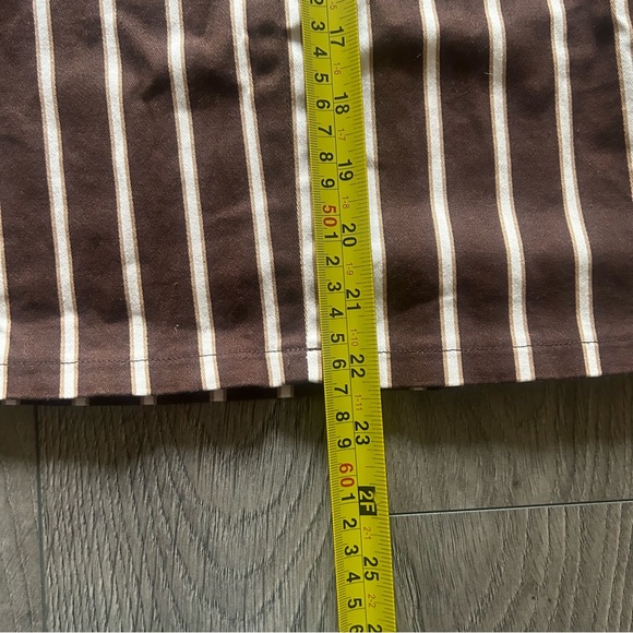 Reformation Westlake Stripe Mini Dress in Coffee Brown Size 2 - Picture 15 of 16